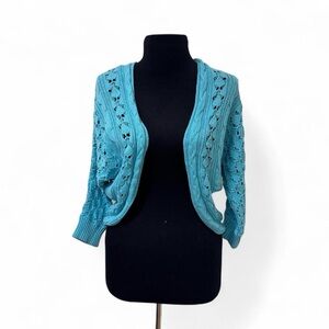 2012 Justice Blue Open-Knit Sweater